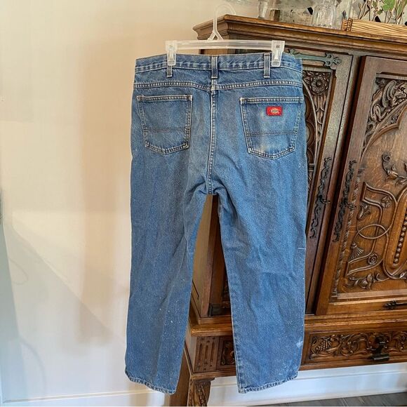 Dickies Work Jeans 38 x 30 Men’s Distressed Character Splatter Faded - Picture 6 of 16